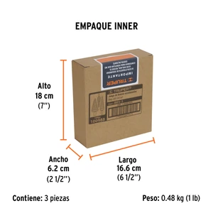 Juego de 3 brocas escalonadas de óxido negro, Truper