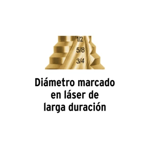 Juego de 3 brocas escalonadas de titanio, Truper Expert