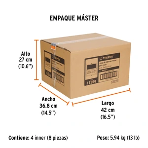 Juego de 6 brocas para router, Truper