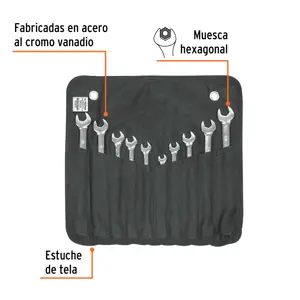 Jgo 10 llaves combinadas extralargas pulidas std y mm,EXPERT