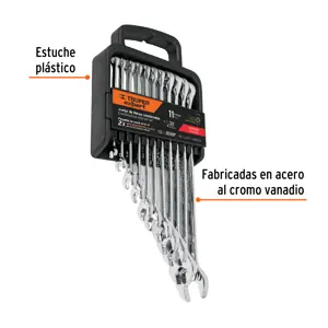 Juego de 11 llaves combinadas extralargas pulidas std,EXPERT