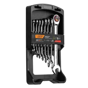 15817 / JC-8XP Juego de 8 llaves combinadas std pulidas con matraca, Expert