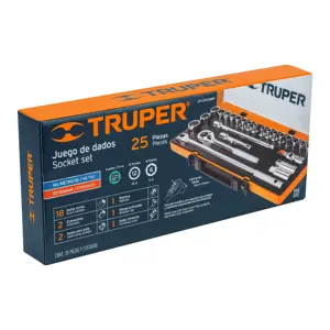 13938 / JD-1/2X26MP Truper Juego de 25 herramientas cuadro 1/2