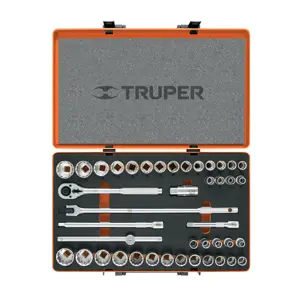 13940 / JD-1/2X42MP Truper Juego de 42 herramientas cuadro 1/2