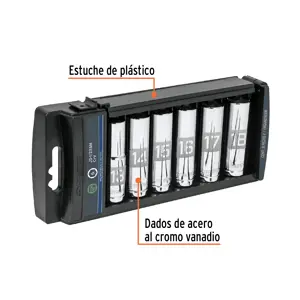 Juego 6 dados largos cuadro 1/2