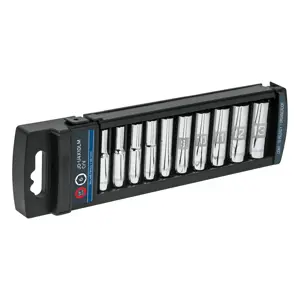 14168 / JD-1/4X10LM Juego de 10 dados largos cuadro 1/4
