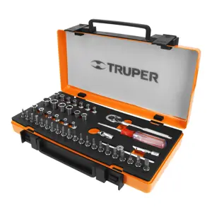 13939 / JD-1/4X45M Truper Juego de 45 herramientas cuadro 1/4