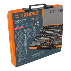 13975 / JD-135MP Truper Juego 135 herramientas 1/4