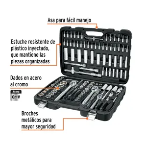 Truper Juego de 172 herramientas 1/4
