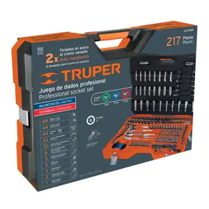15691 / JD-217MP Truper Juego 217 herramientas 1/4