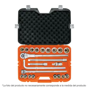 13970 / JD-3/4X24P Truper Juego de 23 herramientas cuadro 3/4