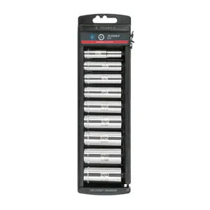 14172 / JD-3/8X9LP Juego de 9 dados largos cuadro 3/8