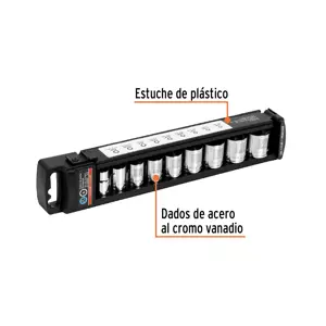 Juego de 9 dados cuadro 3/8