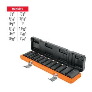 Truper Juego de 12 dados largos cuadro 1/2