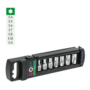 Juego de 7 dados torx cuadro 1/4