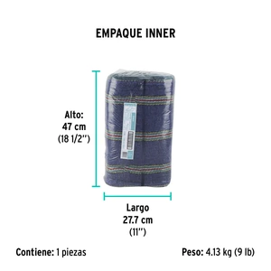 Rollo de 25 m de jerga sarga ligera azul, Klintek