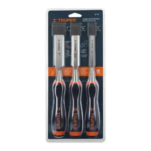 17759 / JFT-3 Juego de 3 formones mango Comfort Grip, Truper