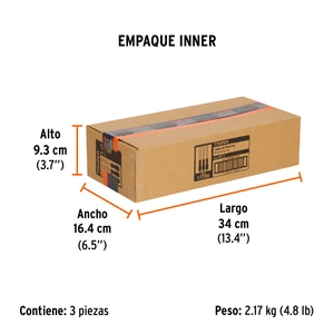Juego de 3 formones mango Comfort Grip, Truper