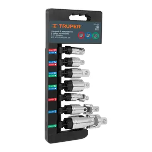17844 / JGO-AN7 Juego de 7 piezas de adaptadores y nudos universales, Truper