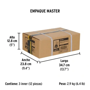 Juego de 3 mini pinzas, mangos de PVC, Pretul