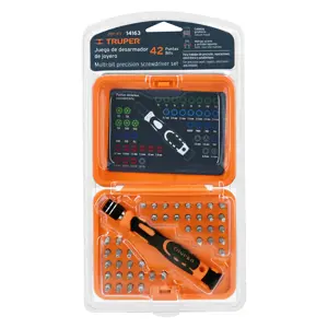 14163 / JOY-43 Truper Desarmador de precisión con 42 puntas intercambiables