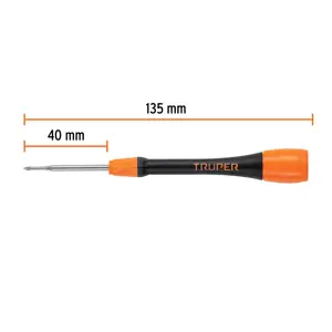 Truper Desarmador de precisión de cruz PH00 mango ergonómico