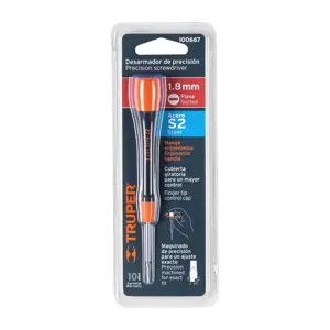 Truper Desarmador de precisión plano de 1.8 mm mango ergonómico