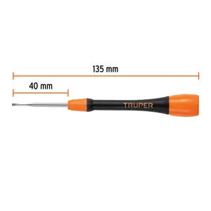 Truper Desarmador de precisión plano de 1.8 mm mango ergonómico