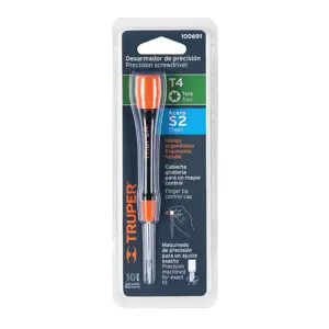 Truper Desarmador de precisión punta torx T4 mango ergonómico
