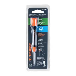 Truper Desarmador de precisión punta torx T5 mango ergonómico