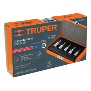 13951 / JPH-3/8X5P Truper Juego de 5 dados cuadro 3/8