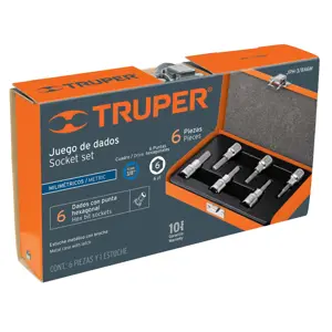 13953 / JPH-3/8X6M Juego de 6 dados cuadro 3/8