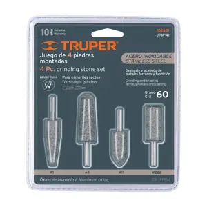 Truper Juego de 4 piedras montadas zanco 1/4