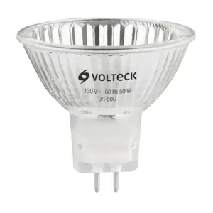 47254 / JR-50C Lámpara de halógeno transp. 50 W tipo MR16 en caja, Volteck