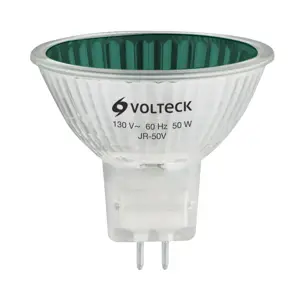 47257 / JR-50V Lámpara de halógeno verde 50 W tipo MR16 en caja, Volteck