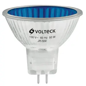 Lámpara de halógeno azul 50 W tipo MR16 en caja, Volteck