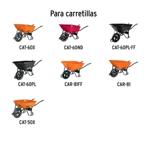 Juego tornilleria, chumaceras y eje para carretillas Truper