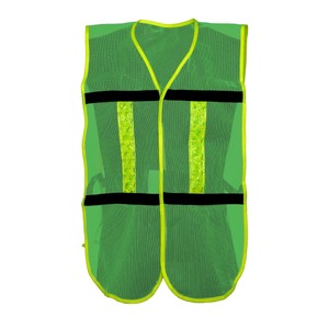Chaleco de malla de alta visibilidad con reflejante térmico. - Verde hi-vis