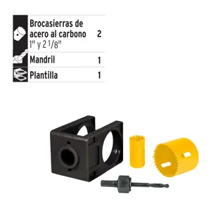 26038 / KIT-4P Juego de 4 piezas para instalar cerraduras, Pretul
