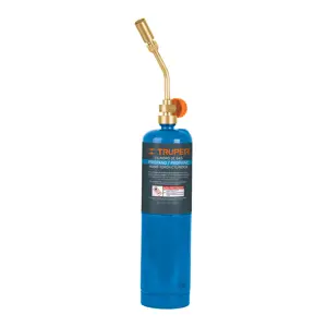 18076 / KIT-GAS-400A Kit de mechero y cilindro de gas propano de 400 g, azul