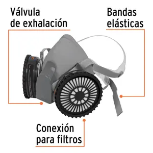 Expert Kit respirador profesional con cartuchos pintura y pesticida
