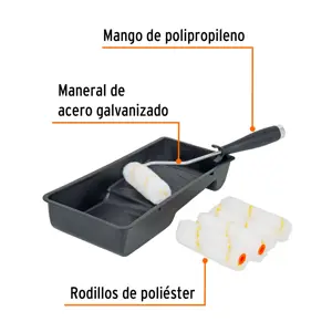 Truper Kit de rodillo para pintar, 4