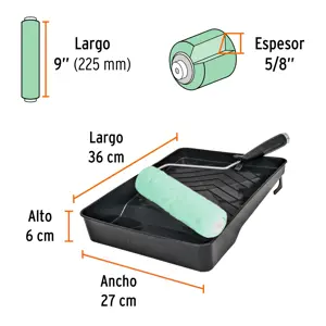 Truper Kit de rodillo para pintar, 9