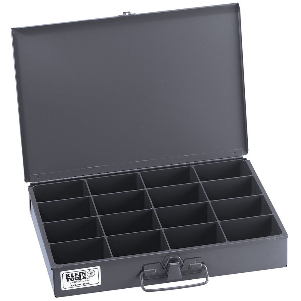 Caja de almacenamiento de piezas mediana de 16 compartimentos