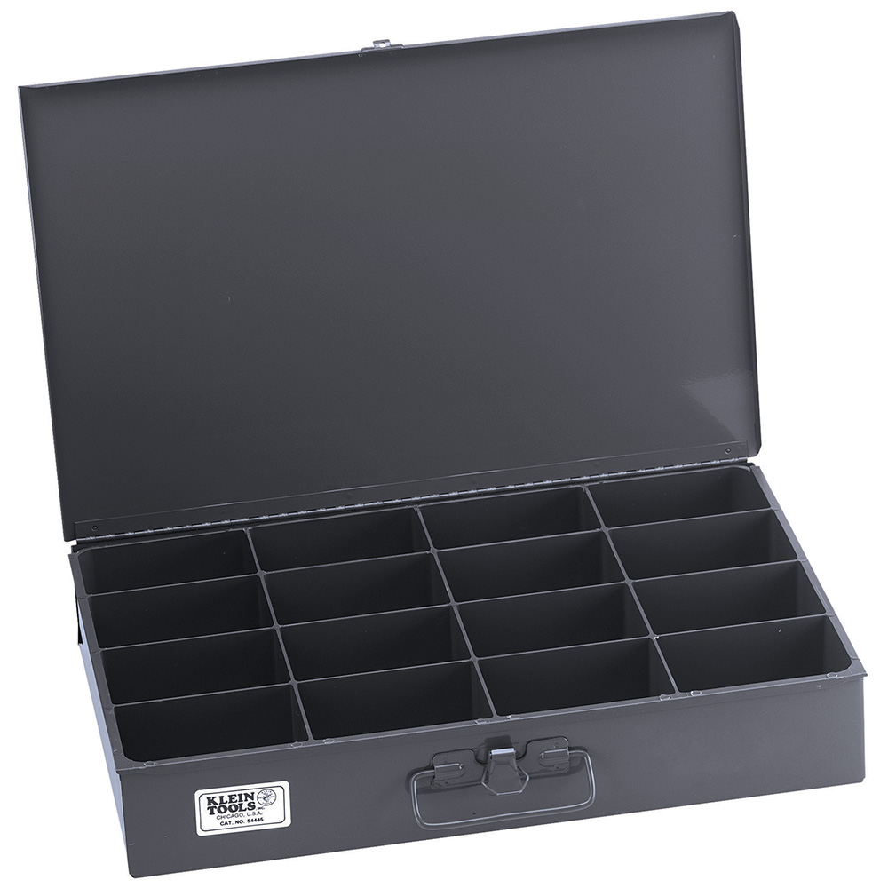 Caja de almacenamiento de piezas extragrande de 16 compartimentos