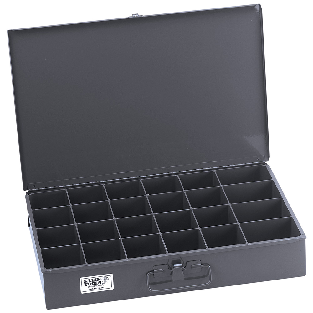 Caja de almacenamiento de piezas extragrande de 24 compartimentos