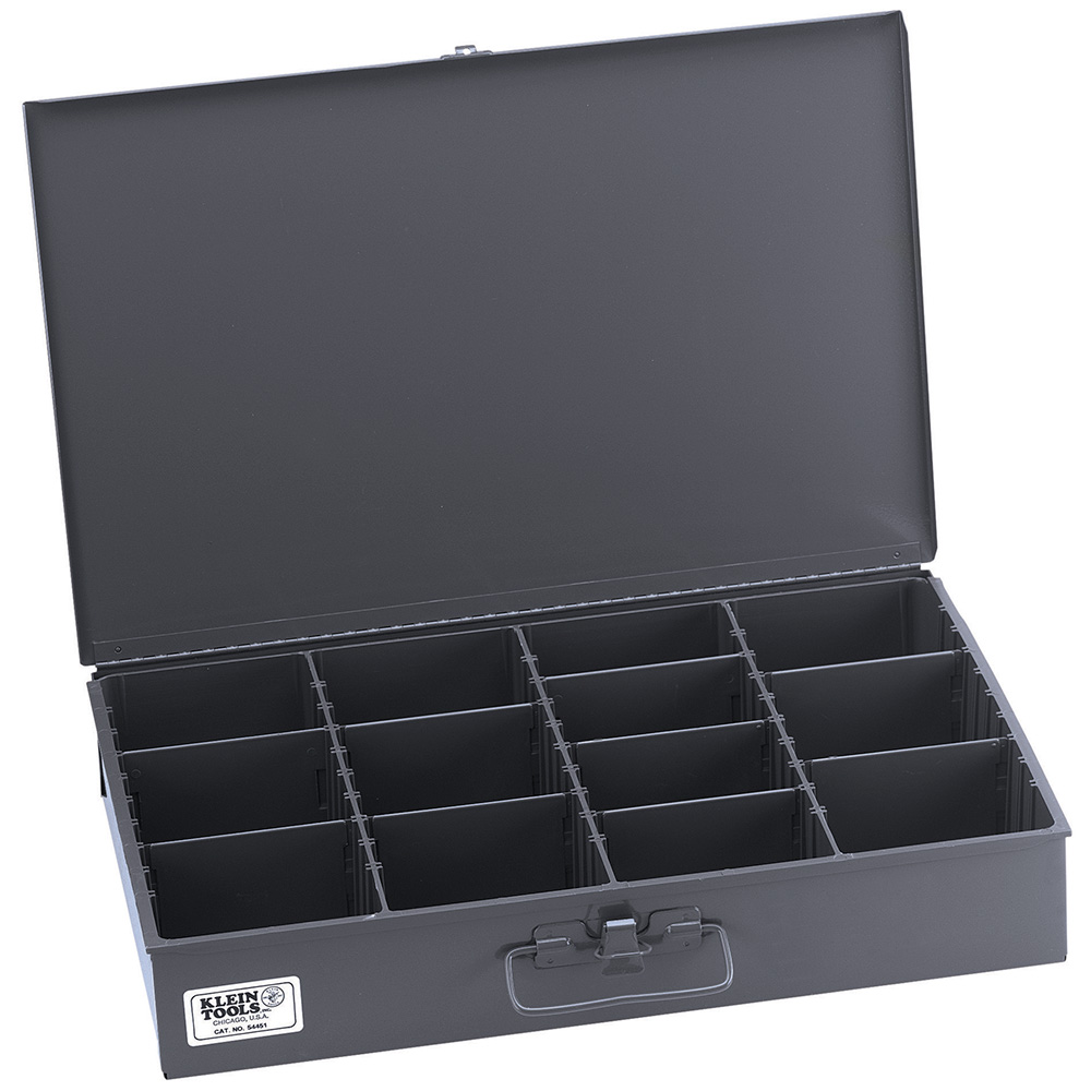 Caja de almacenamiento de piezas extragrande con compartimento ajustable