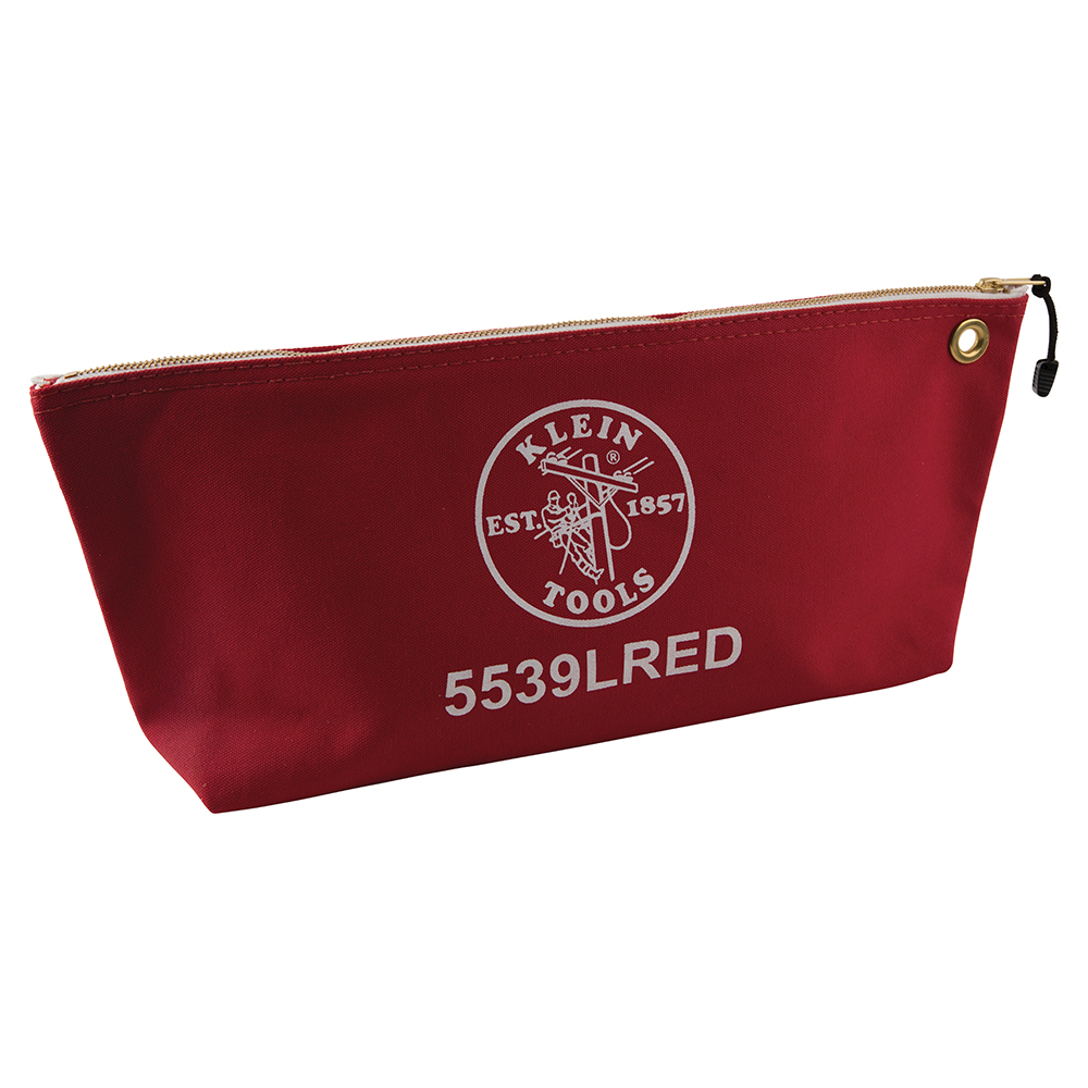 KLEINTOOLS-5539LRED / 5539LRED Bolsa con cierre relámpago, portaherramientas grande de 45,7 cm de lona roja