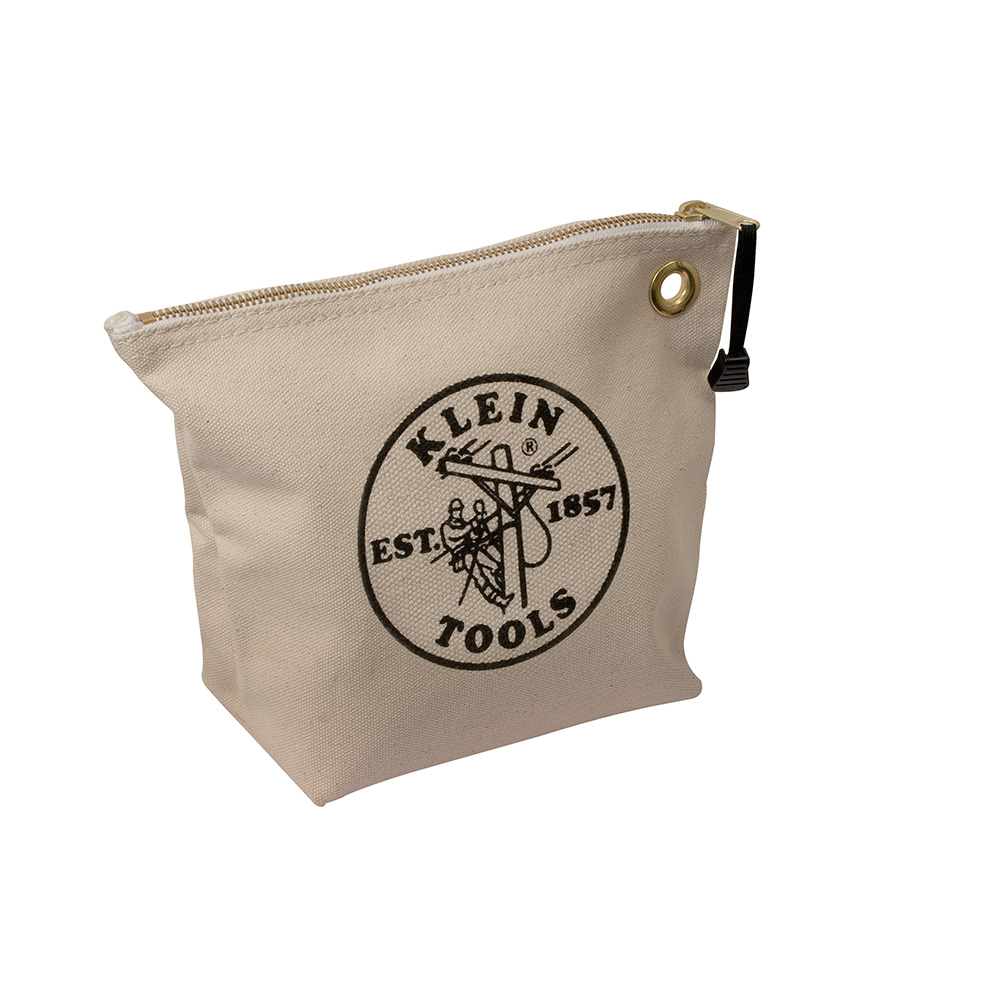 KLEINTOOLS-5539NAT / 5539NAT Bolsa con cierre relámpago, portaherramientas de 25,4 cm de lona natural