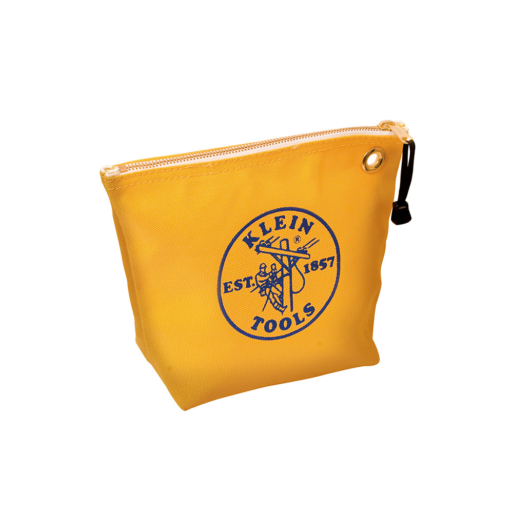KLEINTOOLS-5539YEL / 5539YEL Bolsa con cierre relámpago, portaherramientas de 25,4 cm de lona amarilla